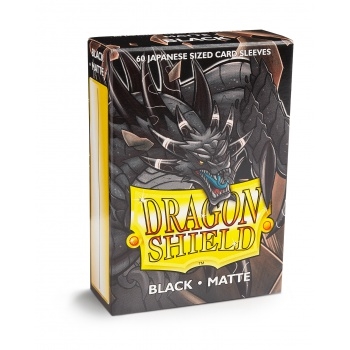 Yu-Gi-Oh tilbehør - Matte Black (60 small Sleeves) - Dragon Shield